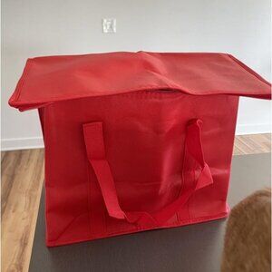 New Beach Bag with Cooler Insulated Insulation Grocery Bags,Shopping Red, Reusab